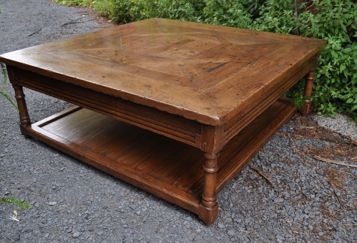 French LXVI Style Parquetry Coffee Table